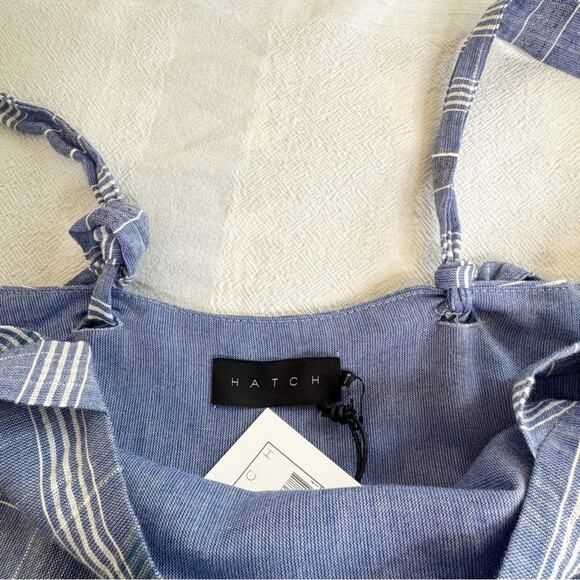 Hatch The Jules Dress Blue Plaid Chambray Maternity Dress OS NWT - Picture 10 of 14